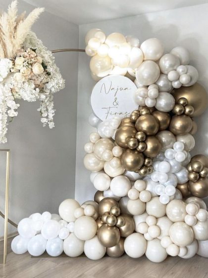 aro de globos para bodas