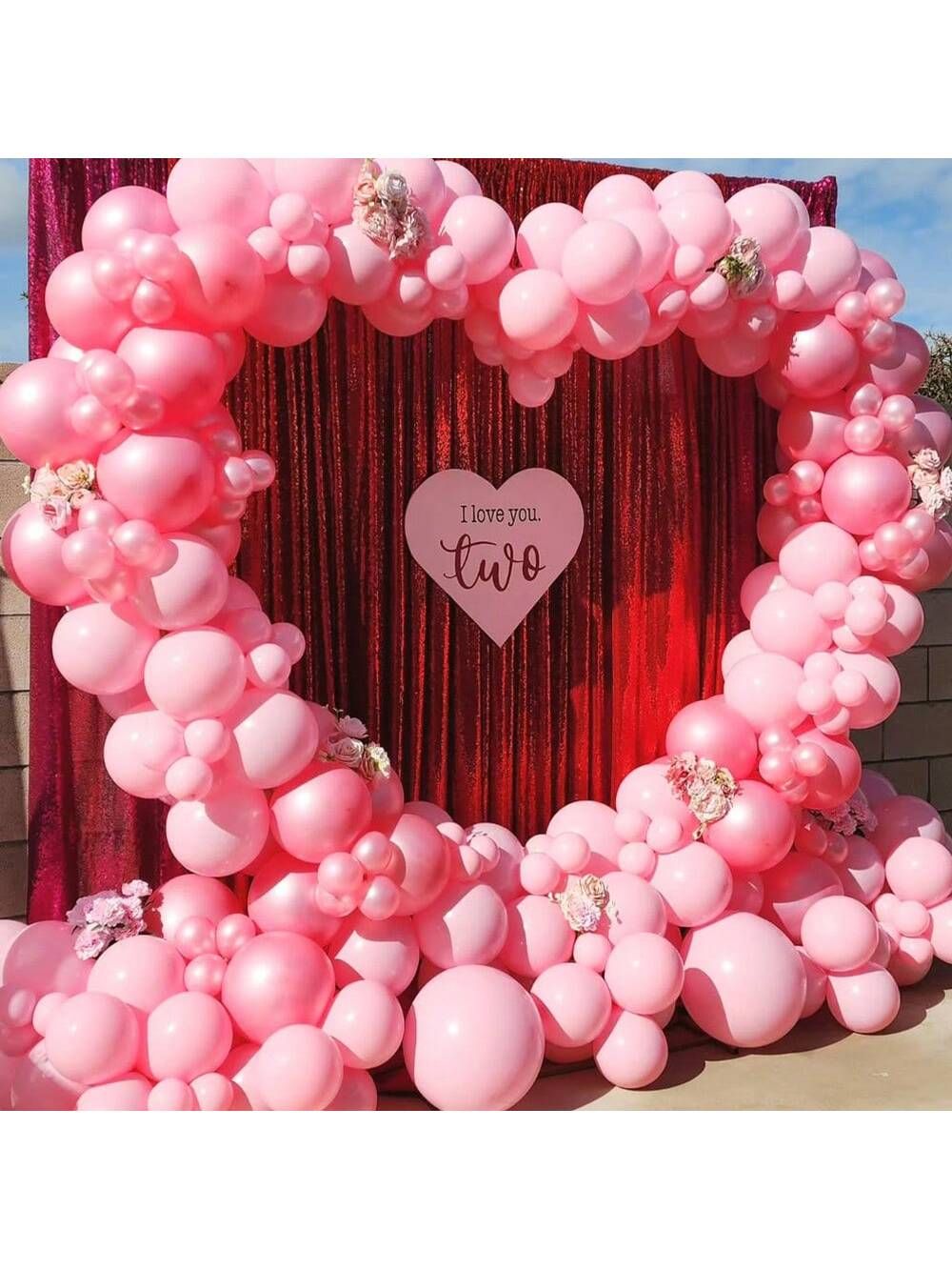 arco de corazon con globos San valentin